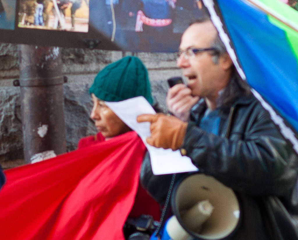 Protestmöte för ursprungsbefolkningen i Chile.